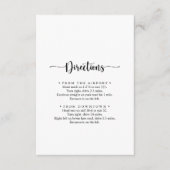 Minimalistische kalligrafie bruiloft routebeschrij informatiekaartje (Voorkant)