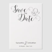 Minimalistische kalligrafie bruiloft uitnodiging O (Voorkant)