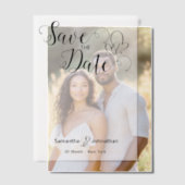 Minimalistische kalligrafie bruiloft uitnodiging O (Offset (Koppel))