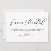 Minimalistische kalligrafie bruiloft voor altijd d kaart (Voorkant)