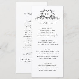 Minimalistische kalligrafie crest dubbelzijdige tr menu