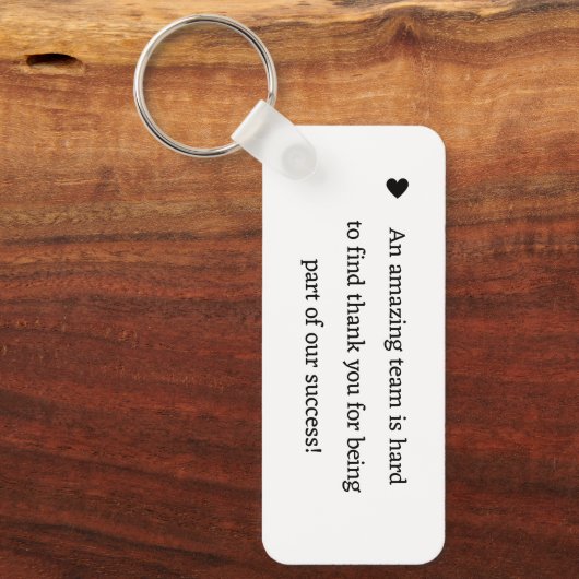 Minimalistische kalligrafie dank u waardering cade sleutelhanger (Voorkant)