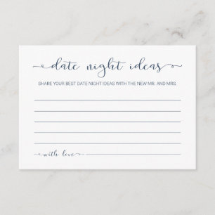 Minimalistische kalligrafie Datum Nacht Idee Kaart