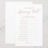 Minimalistische kalligrafie die mama het beste spe (Voorkant / Achterkant)