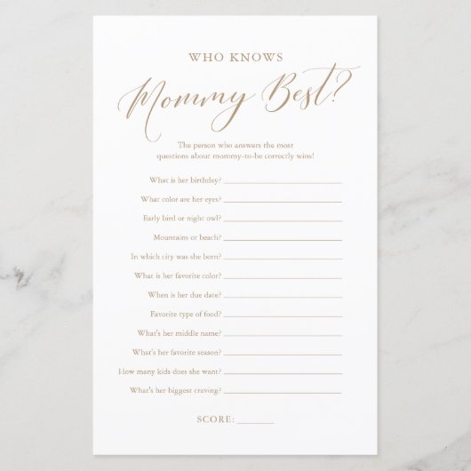 Minimalistische kalligrafie die mama het beste spe (Voorkant)