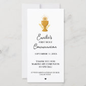 Minimalistische kalligrafie eerste heilige communi (Voorkant)