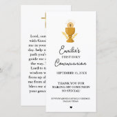 Minimalistische kalligrafie eerste heilige communi (Voorkant / Achterkant)