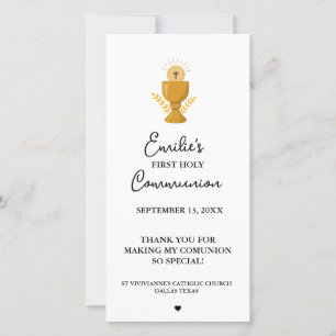 Minimalistische kalligrafie eerste heilige communi