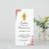 Minimalistische kalligrafie eerste heilige communi (Staand voorkant)