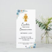 Minimalistische kalligrafie eerste heilige communi (Staand voorkant)