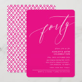 MINIMALISTISCHE Kalligrafie elegante 40e partij he Kaart (Voorkant / Achterkant)