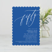 MINIMALISTISCHE Kalligrafie elegante 50e partij bl Kaart (Staand voorkant)