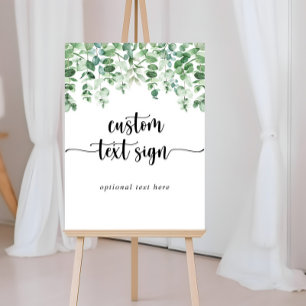 Minimalistische kalligrafie Eucalyptus aangepast t Poster
