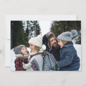 Minimalistische kalligrafie Foto Kerstmis Feestdagenkaart (Achterkant)