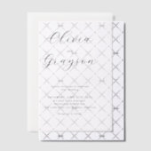 Minimalistische kalligrafie foto overlay bruiloft vellum uitnodigingen (Offset (Uitnodiging))