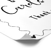 Minimalistische kalligrafie Gift en Kaarten trouwb Poster (Hoek)