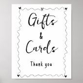 Minimalistische kalligrafie Gift en Kaarten trouwb Poster (Voorkant)