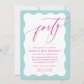 MINIMALISTISCHE Kalligrafie golf 40e partij mint r Kaart (Voorkant)