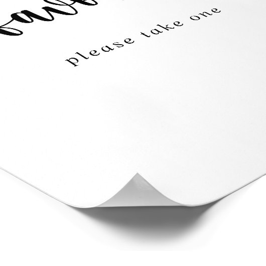 Minimalistische kalligrafie gunst teken poster (Hoek)