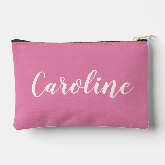 Minimalistische Kalligrafie Hot Pink Gepersonalise Etui (Achterkant)