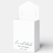 Minimalistische kalligrafie Huwelijk Liefde Dank R Bedankdoosjes (Open)