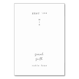 Minimalistische kalligrafie huwelijks tafel plaats kaart