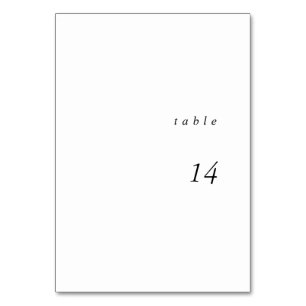 Minimalistische kalligrafie huwelijks tafelkaart kaart