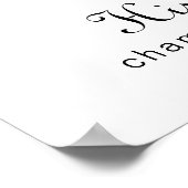 Minimalistische kalligrafie huwelijksbar menu post poster (Hoek)