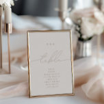 Minimalistische kalligrafie Ivoor Top Table Number<br><div class="desc">Het ontwerp is voorzien van een handgeschreven lettertype en een modern minimalistisch ontwerp. Ontworpen om te coördineren met voor de "Natural Glam" Wedding Invitation Collectie. Klik op "Deze sjabloon aanpassen", "Details" om de gegevens te wijzigen. Als u de tekst wilt verplaatsen of de grootte, het lettertype of de kleur wilt...</div>