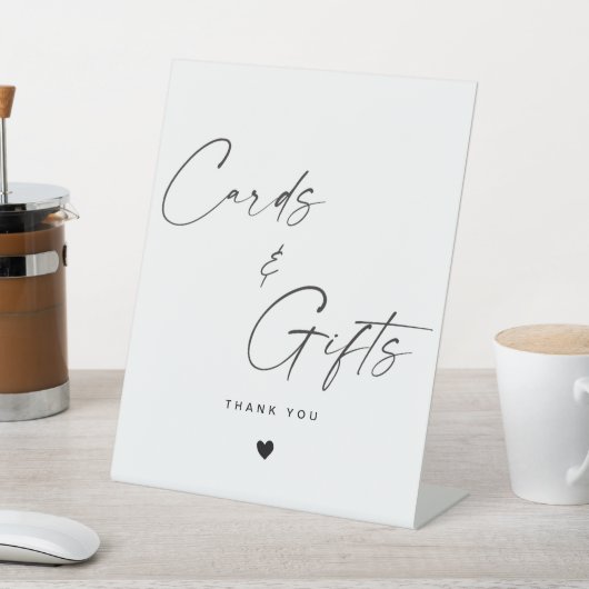 Minimalistische kalligrafie Kaarten en geschenken  Reclamebord Met Voetstuk (Insitu)