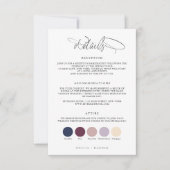 Minimalistische kalligrafie kleding bruiloft detai kaart (Voorkant)