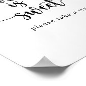 Minimalistische kalligrafie Liefde is zoete bord Poster (Hoek)