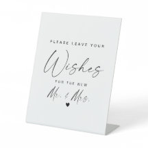 Minimalistische kalligrafie Mr en Mrs Wishes Huwel
