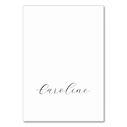 Minimalistische kalligrafie naam Elegant Place Car Kaart (Voorkant)