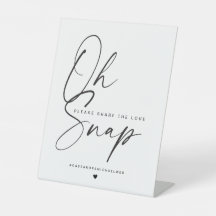 Minimalistische kalligrafie Oh Snap bruiloft