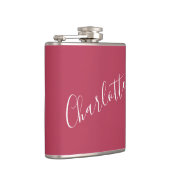 Minimalistische kalligrafie Persoonlijke naam Mage Heupfles (Rechts)