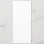 Minimalistische kalligrafie platte trouwmenu menu (Achterkant)