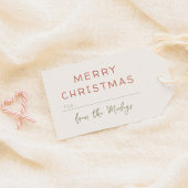 Minimalistische kalligrafie Schattige Vrolijk Kers Cadeaulabel