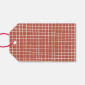 Minimalistische kalligrafie Schattige Vrolijk Kers Cadeaulabel (Achterkant Horizontaal)