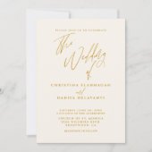 Minimalistische kalligrafie script de bruiloft van kaart (Voorkant)