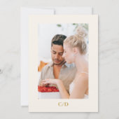 Minimalistische kalligrafie script de bruiloft van kaart (Achterkant)