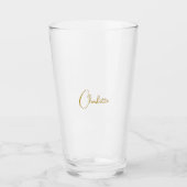 Minimalistische kalligrafie Script Naam Gouden Kle Glas