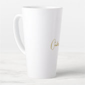 Minimalistische kalligrafie Script Naam Gouden Kle Latte Mok (Linkerhoek)