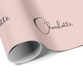 Minimalistische kalligrafie Script naam Roos Gold Cadeaupapier (Rol Hoek)