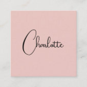 Minimalistische kalligrafie Script naam Roos Gold Informatiekaartje (Voorkant)