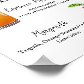 Minimalistische kalligrafie Signature Drink bruilo Poster (Hoek)