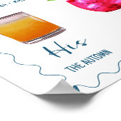 Minimalistische kalligrafie Signature Drink bruilo Poster (Hoek)