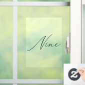 Minimalistische kalligrafie tabel negen tabel numm raamsticker (Huis)