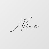 Minimalistische kalligrafie tabel negen tabel numm raamsticker (Vel)