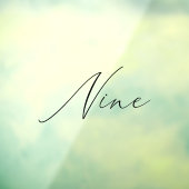 Minimalistische kalligrafie tabel negen tabel numm raamsticker (Vel 3)